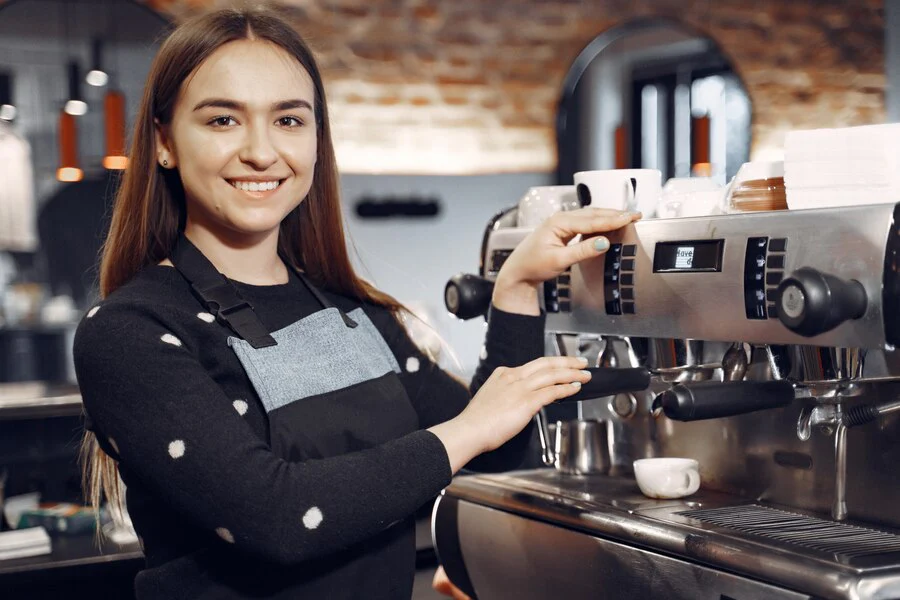 Barista at work